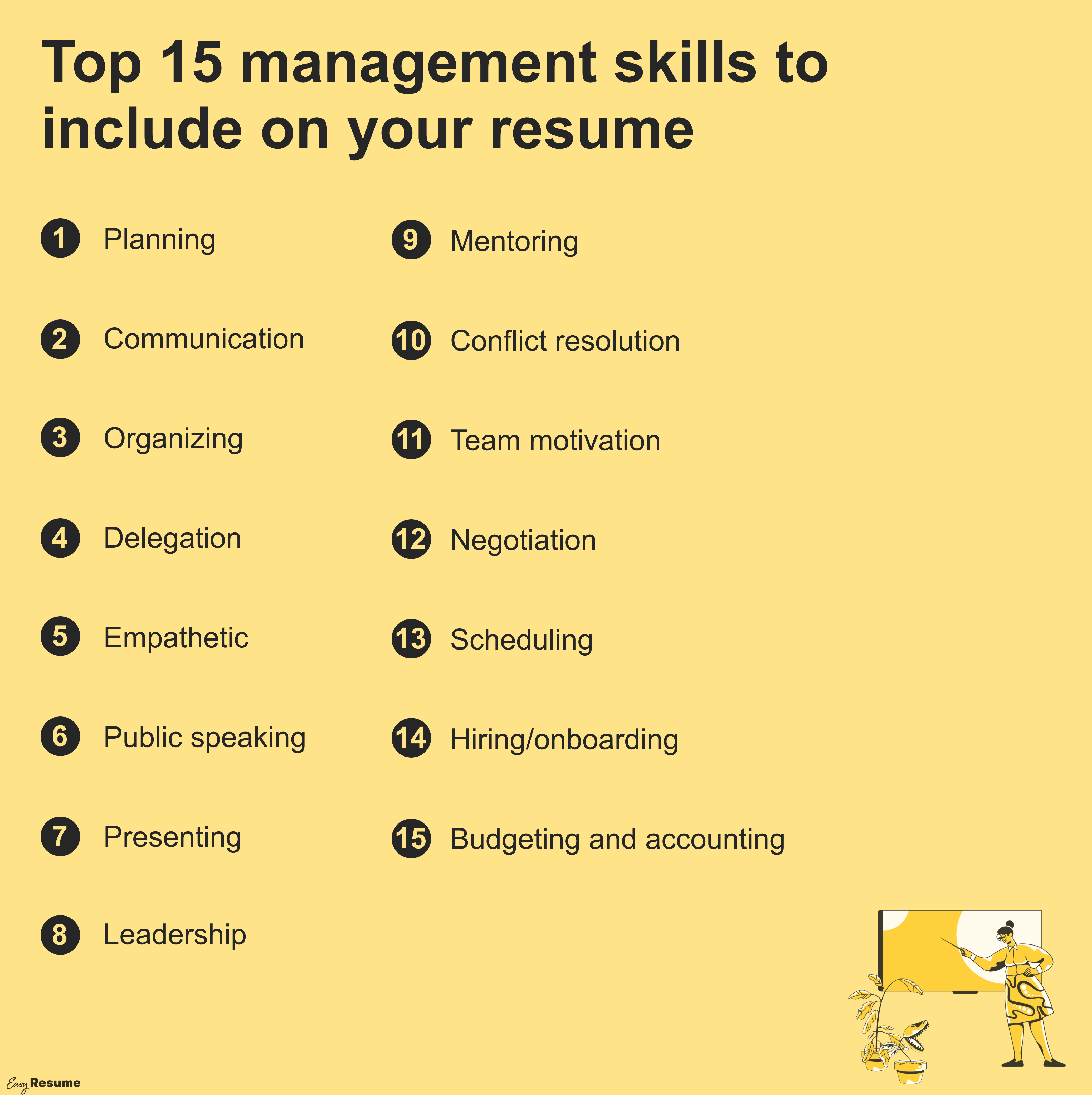 how to show management skills